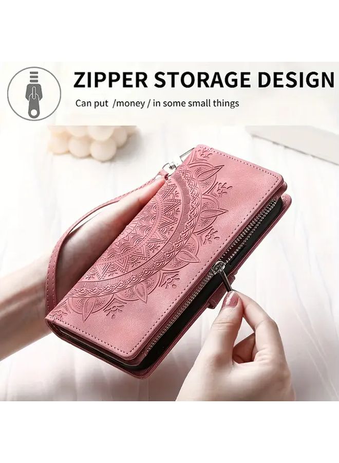 Pink Faux Leather Wallet Case for Xiaomi 12 Lite Phone Cover - Image 5
